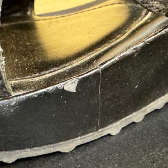 Harley Davidson Sandals Size 7 Black Strappy Wedge Heels Biker Goth Leather - Picture 11 of 12